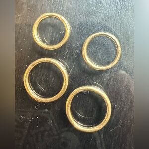 Various solid 14k yellow gold hinged clickers